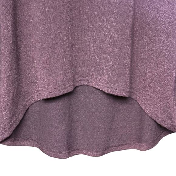 Uget oversized burgundy long sleeve sweater oxblood high-low hem size large - Picture 5 of 5